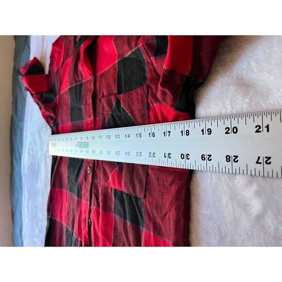 Jaff By Carol Anderson Womens Red Black Plaid Button Up Flannel Shirt Size 5-6 - Picture 6 of 7